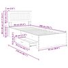 vidaXL Bed Frame with Drawer Grey Sonoma 90 x 200 cm Engineered Wood
