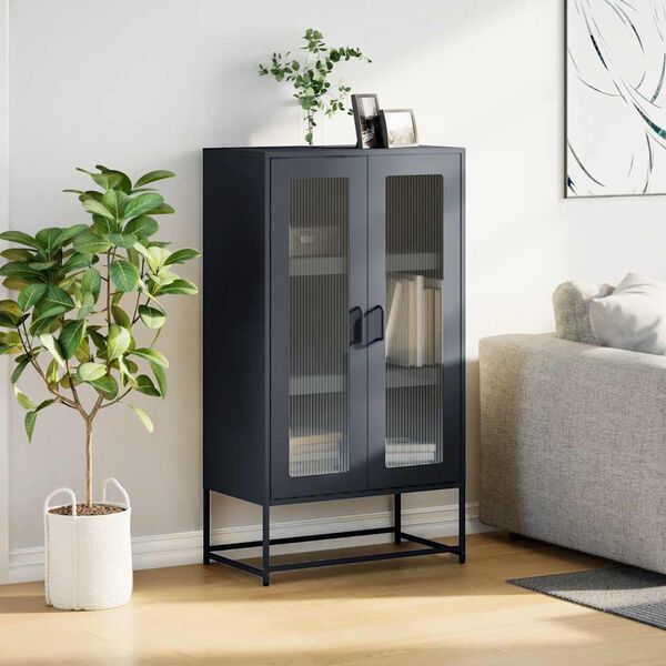 vidaXL Highboard Anthracite 68x39x123 cm Steel