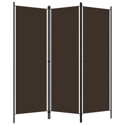 vidaXL 3-Panel Room Divider Brown 150x180 cm