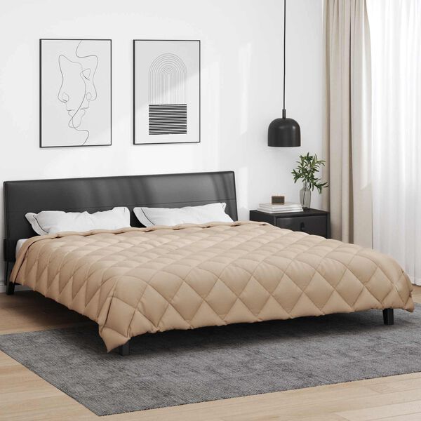 vidaXL Winter Duvet Taupe 200 x 200 cm Microfiber