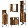 vidaXL Bathroom Furniture Set with Door 4 pcs Old Wood Engineered Wood