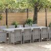 vidaXL Garden Dining Set with Cushion 13 pcs Light grey Poly rattan