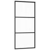 vidaXL Sliding Door with Hardware Set 90x205 cm ESG Glass&Aluminium
