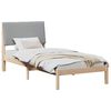 vidaXL Bed frame Brown and light grey 90 x 190 cm Solid pine wood