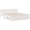 vidaXL Bed Frame without Mattress with Headboard White 200x200 cm Solid Wood Pine