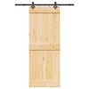 vidaXL Sliding Door with Hardware Set 80x210 cm Solid Wood Pine