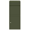 vidaXL Parcel Drop Box with Storage Olive green 41 x 38 x 103 cm Steel