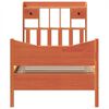 vidaXL Bed Frame without Mattress Wax Brown 75x190 cm Small Single Solid Wood Pine