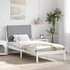 vidaXL Bed frame White and light grey 100 x 200 cm Solid pine wood
