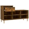 vidaXL Shoe Cabinet Smoked Oak 102x36x60 cm Engineered Wood