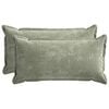 vidaXL Cushion Cover 2 pcs HOUTEN Green 40 x 80 cm Chenille Fabric
