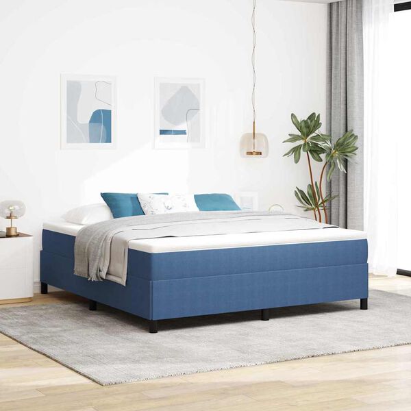 vidaXL Bed Frame Blue 180 x 200 cm Corduroy fabric
