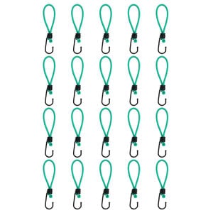 vidaXL Bungee Cords with Hooks 20 pcs 15 cm