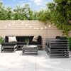 vidaXL 7 Piece Garden Lounge Set Grey Solid Wood Pine