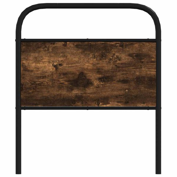vidaXL Headboard Smoked Oak 75 cm Steel and Engineered Wood