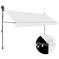 vidaXL Manual Retractable Awning with LED 400 cm Cream