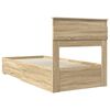 vidaXL Bed Frame with Headboard Sonoma Oak 90 x 190 cm Engineered Wood