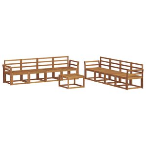 vidaXL Outdoor Sofa Set 9 pcs Natural