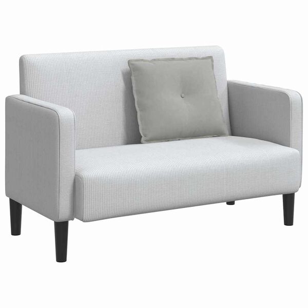 vidaXL Back Pillow Light Grey 60 x 50 cm Microfibre Fabric