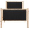 vidaXL Bed frame Brown and black 75 x 190 cm Solid pine wood