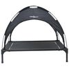 vidaXL Dog Bed Folding Manual Black 90 x 81 x 80.5 cm Steel