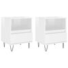 vidaXL Bedside Cabinets 2 pcs High Gloss White 40x35x50 cm Engineered Wood