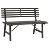 vidaXL Garden Bench | Black | Powder-coated steel | Large | Durable