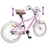 vidaXL Kids Bike 18'' for 5-7 Years Old Light Pink