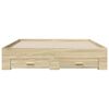 vidaXL Bed Frame with Drawers without Mattress Sonoma Oak 160x200 cm