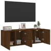 vidaXL TV Cabinets Wall-mounted 2 pcs Brown Oak 60x30x41 cm