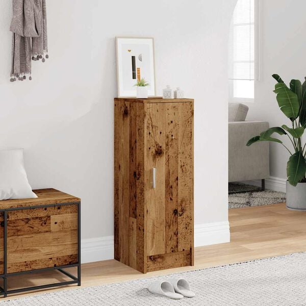 vidaXL Shoe Cabinet Old Wood 32x35x92 cm Engineered Wood