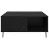 vidaXL Coffee Table Black Oak 80 x 80 x 36.5 cm Engineered Wood