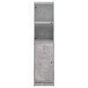 vidaXL Highboard with Glass Door Concrete Grey 35x37x142 cm