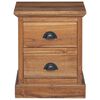 vidaXL Bedside Table Natural 40 x 30 x 50 cm Solid Teak Wood