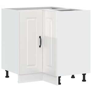 vidaXL Kitchen Corner Base Cabinet Kalmar High Gloss White Engineered Wood