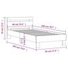 vidaXL Bed Frame without Mattress with LED Lights Smoked Oak 90x200 cm