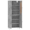 vidaXL Highboard Concrete Grey 69.5x34x180 cm Engineered Wood
