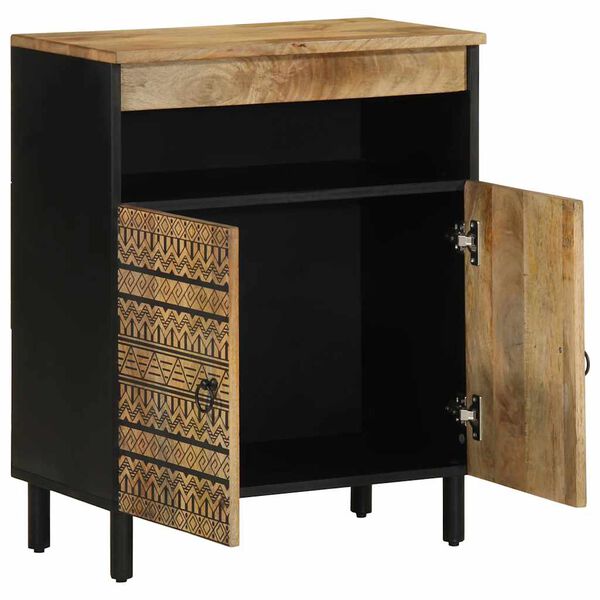 vidaXL Sideboard 60x33.5x75 cm Solid Rough Wood Mango
