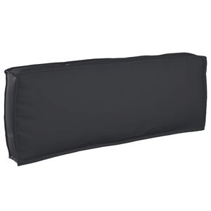 vidaXL Pallet Cushion for Backrest with Pillow Black 120 x 40 x 12 cm