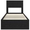 vidaXL Bed Frame with Headboard Black Oak 100 x 200 cm Engineered Wood
