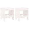 vidaXL 3 Piece Garden Bistro Set White Solid Wood Pine