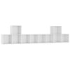 vidaXL 5 Piece TV Cabinet Set High Gloss White Engineered Wood