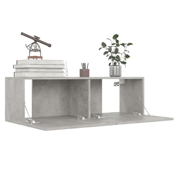 vidaXL 6 Piece TV Cabinet Set Concrete Grey Engineered Wood
