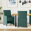 vidaXL Dining Chairs with Wheels 2 pcs Dark green 58 x 67 x 97 cm