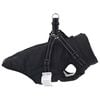 vidaXL Dog Coat with Harness Black M Fleece and Polyester