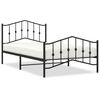 vidaXL Metal Bed Frame without Mattress with Footboard&nbsp;Black 107x203cm