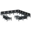 vidaXL Garden Sofa Set with Cushion 14 pcs Black Steel