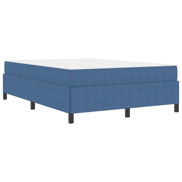 vidaXL Bed Frame with Mattress Blue 140 x 190 cm Fabric