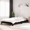 vidaXL Stack Bed without Mattress Black 80x200 cm Solid Wood Pine