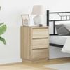vidaXL Bedside Cabinet Sonoma Oak 39 x 34.5 x 65 cm Engineered wood